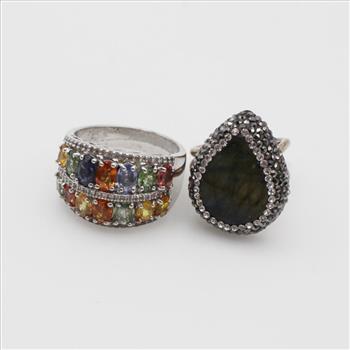 2 Sterling Silver Rings
