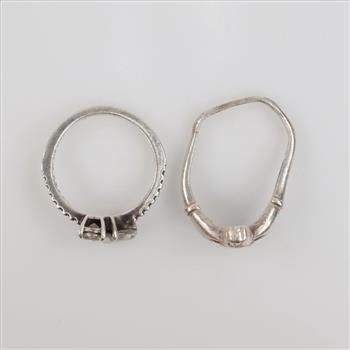 2 Sterling Silver Rings Including Pandora