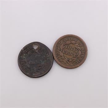 2 US Matron Head 1 Cent