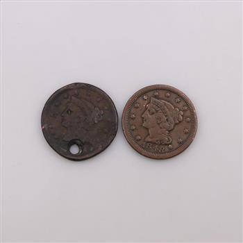 2 US Matron Head 1 Cent