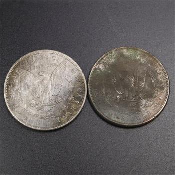2 US Morgan Silver Dollars