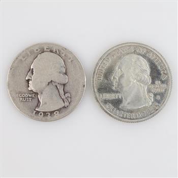 2 US Silver Quarters | Property Room