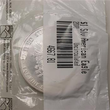 2000 American Eagle Fine Silver Uncirculated Dollar 1oz