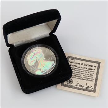 2000 American Eagle Hologram Fine Silver Includes COA