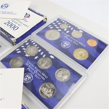 2000 US Mint Proof Quarter Sets With COA, 2 Sets