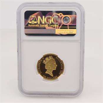 2000-P Australian Sydney Olympics Colorized Gold 100 Dollar Coin