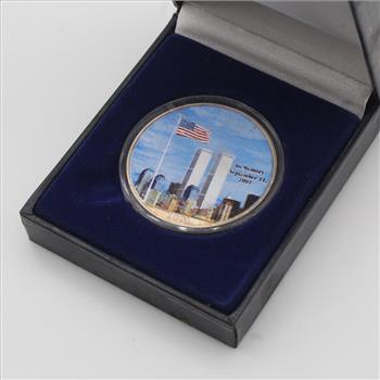 2001 American Eagle Colorized 9/11 Fine Silver Dollar