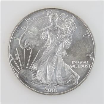 2001 American Eagle Fine Silver Dollar 1 Oz.
