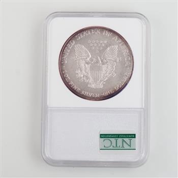 2001 American Eagle Fine Silver Dollar 1oz W/COA