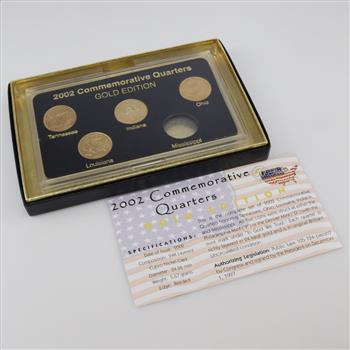 2002 Commemorative Quarters Uncirculated Set Gold Edition