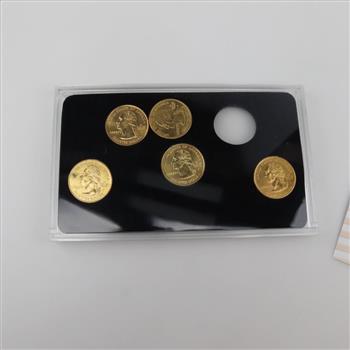 2002 Commemorative Quarters Uncirculated Set Gold Edition