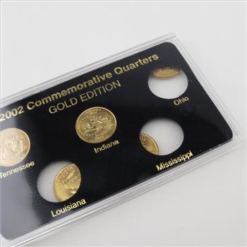 2002 Commemorative Quarters Uncirculated Set Gold Edition