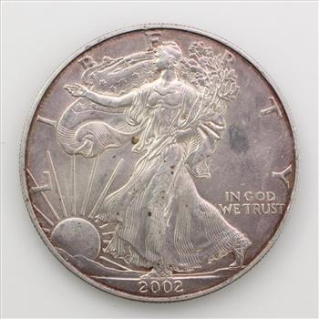 2002 Fine Silver American Eagle One Dollar Coin