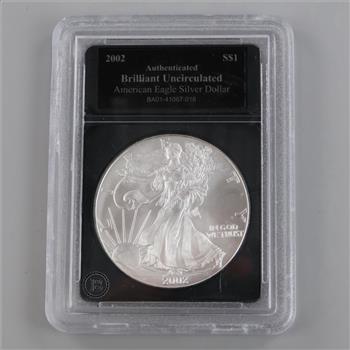 2002 US American Eagle Fine Silver Dollar 1oz Round