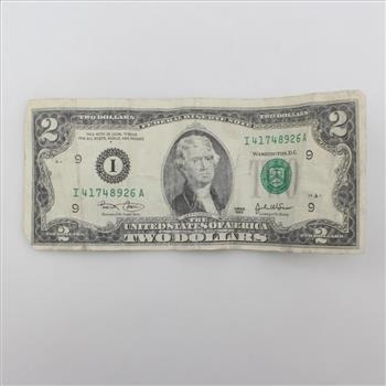 2003 Two Dollar Federal Reserve Note