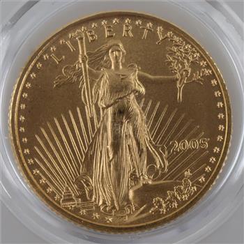 2005 American Gold Eagle 5 Dollar 1/10oz