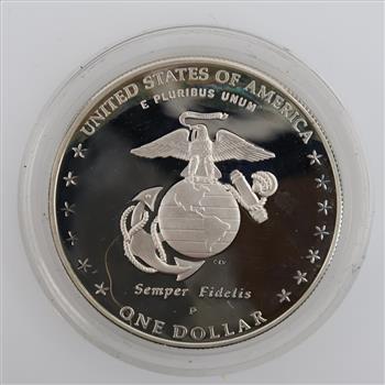 2005 Marine Corps 230th Anniversary Silver Proof Dollar