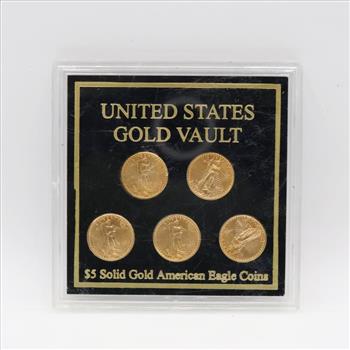 2006 U.S. 5 Dollar American Eagle Fine Gold Vault Coin Set