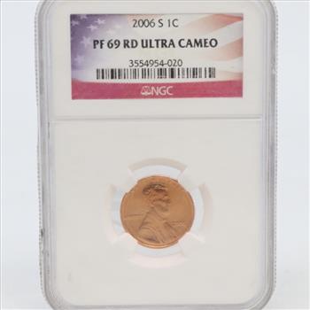 2006-S PF 69 Ultra Cameo Penny NGC Graded