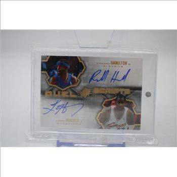 2007-08 SPx Duel Scripts Richard Hamilton / Larry Hughes Auto #DS-HH /25