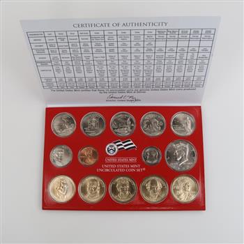 2008-D US Mint UNC Coin Set With COA