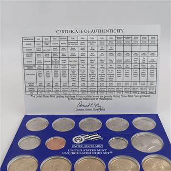 2008-P US Mint UNC Coin Set w/COA