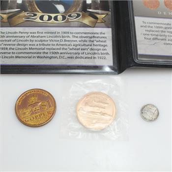 2009 Lincoln Penny Collection And Tokens