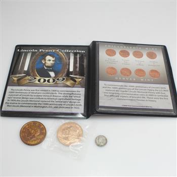 2009 Lincoln Penny Collection And Tokens