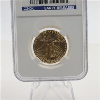 2009 MS70 American Eagle 25 Dollar 1/2oz Gold Coin, NGC Graded