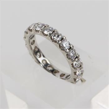 2.00cts TW Diamond Platinum Eternity Band - Evaluated By Our Certified Gemologist-AGS/GIA