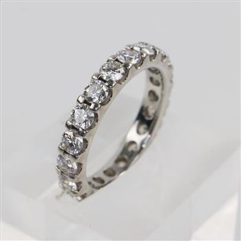 2.00cts TW Diamond Platinum Eternity Band - Evaluated By Our Certified Gemologist-AGS/GIA
