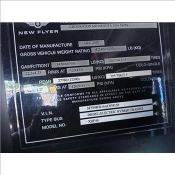 2010 New Flyer XDE40 (Hartford, CT 06114)