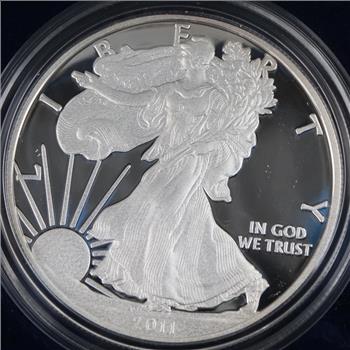 2011-w US American Eagle Fine Silver Proof 1oz Coin With COA