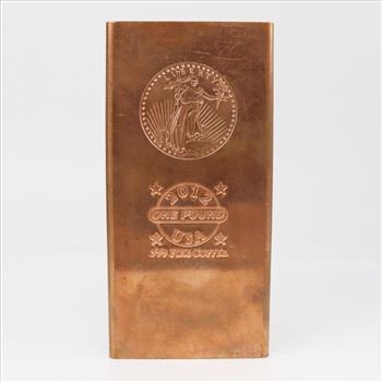 2012 USA Fine Copper 1 Lb. Bar