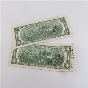 2013 & 2017-A US Federal Reserve $2 Notes, 2 Pieces