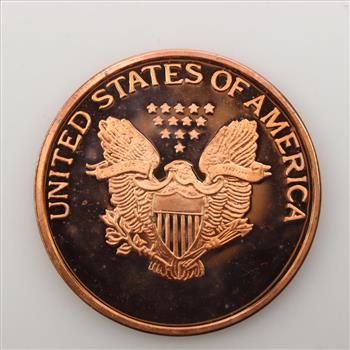 2013 Fine Copper US Commemorative Gallery Giant Copper Eagle Proof Round 1oz