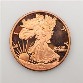 2013 Fine Copper US Commemorative Gallery Giant Copper Eagle Proof Round 1oz