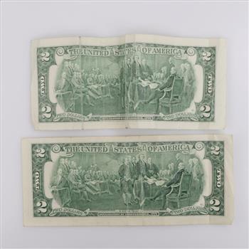 2013 US $2 Federal Reserve Note, 2 Pieces