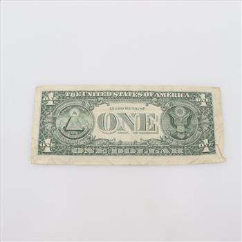 2013 US Federal Reserve Note 1 Dollar Bill