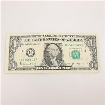 2013 US One Dollar Federal Reserve Note