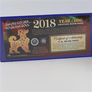 2013 US Year Of The Dog Commemorative Federal Reserve Note 2 Dollars