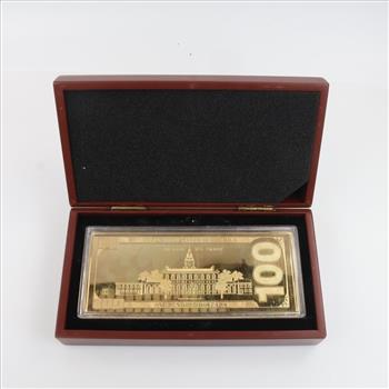 2014 Benjamin Franklin $100 Dollar Bill Fine Silver 4 Troy Oz Bar