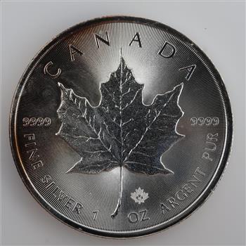 2015 Canadian Fine Silver Maple Leaf 5 Dollars 1oz