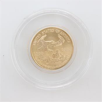 2016 American Eagle 1/10oz Fine Gold 5 Dollar Coin