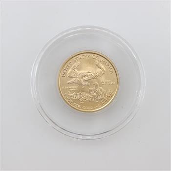 2016 American Eagle 1/10oz Fine Gold 5 Dollar Coin