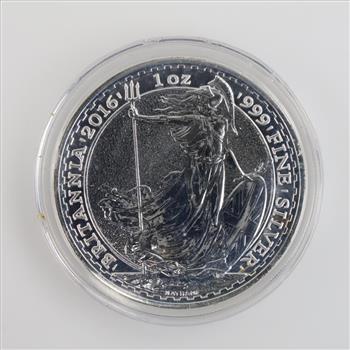 2016 Great Britain Britannia Fine Silver 2 Pounds 1oz Round
