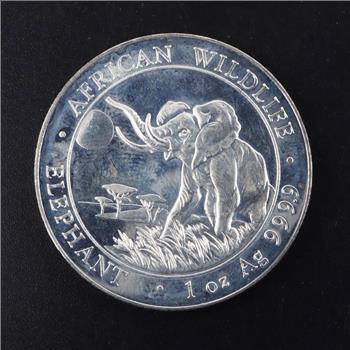 2016 Somali Republic African Wildlife 100 Shillings Fine Silver 1oz