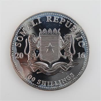 2016 Somali Republic Fine Silver 100 Shillings 1oz Round