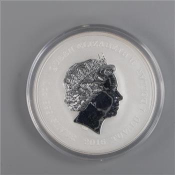 2016 Tuvalu Star Trek: Original U.S.S Enterprise Reverse Proof Fine Silver 1 Dollar 1oz