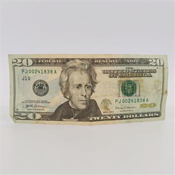 2017-A US Federal Reserve Note 20 Dollar Bill